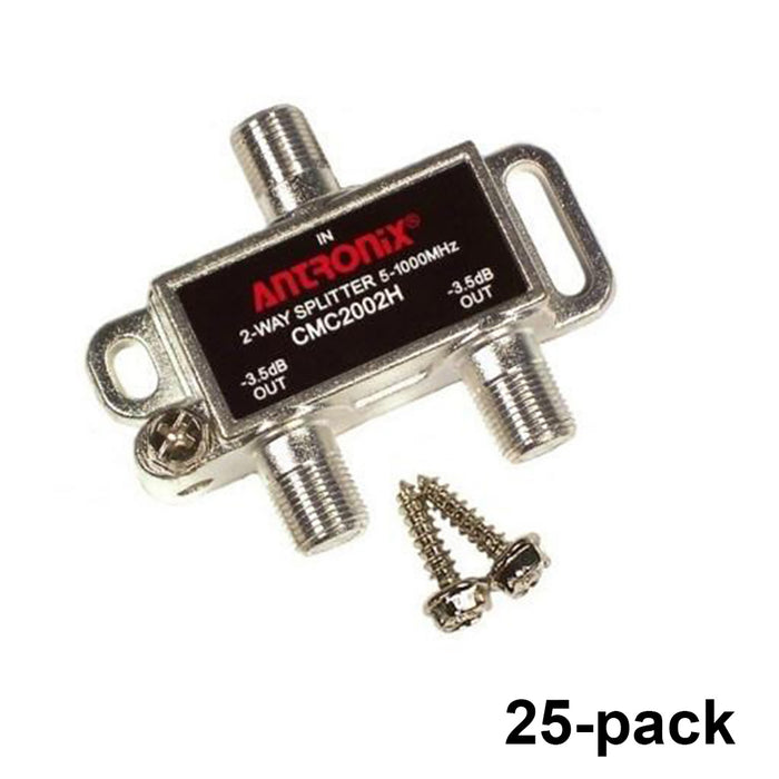 Box of 25 Antronix CMC2002H High Performance 2-Way Coax Cable Splitter 5-1002MHz