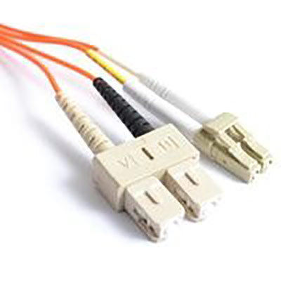 Perfect Vision PV-X2YLM15FISC Duplex Jumpers LC/PC-SC/PC Patch Cable, 62.5um OM1, 1.6mm LC-SC, 15M