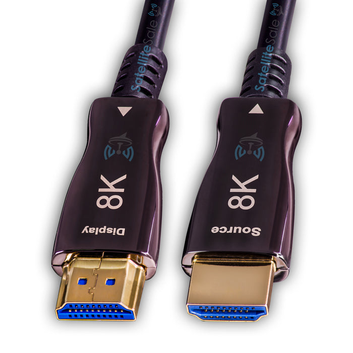 SatelliteSale Digital Fiber Optic 8K HDMI 2.1 Cable 8K/60Hz 48Gbps Universal Wire PVC Black Cord