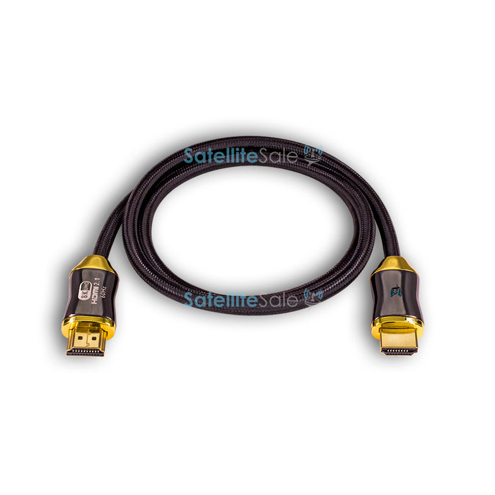 SatelliteSale Digital Ultra High-Speed HDMI 2.1 Cable 4K/120Hz 8K/60Hz 48Gbps Universal Wire Black Cotton Cord
