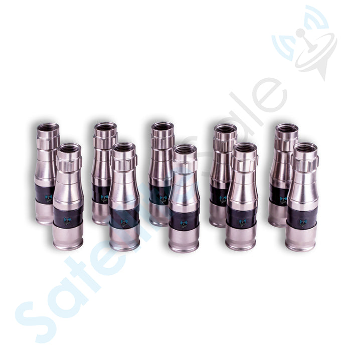SatelliteSale Indoor/Outdoor F-Type Fittings Coaxial Connectors for Coax Cables