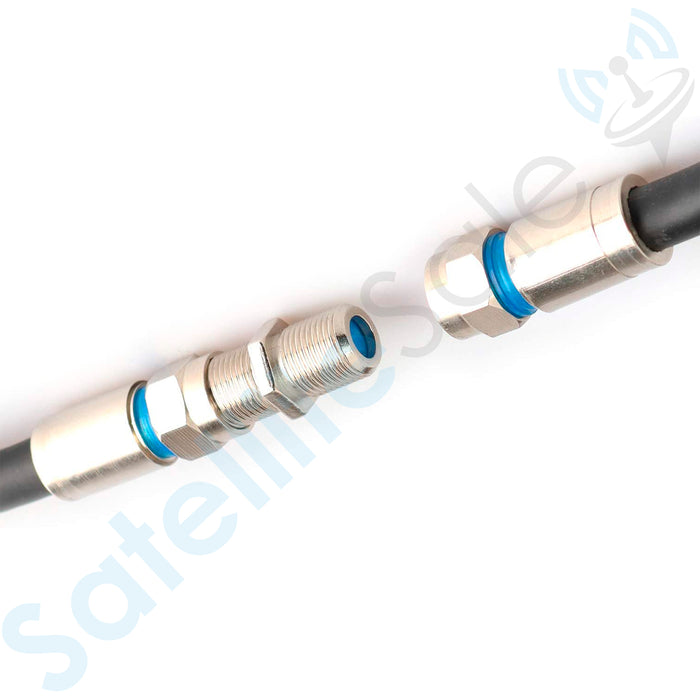 SatelliteSale High-Frequency F81 Coaxial Barrel Connectors Female to Female F-Type 3Ghz Adapter Coupler