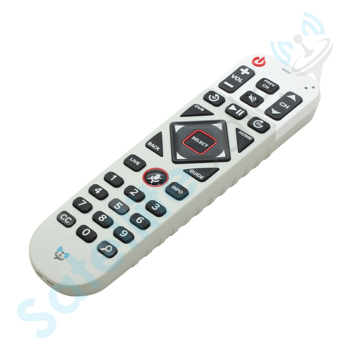SatelliteSale Remote Control Replacement Dish Network 60.0 Voice RC Compatible with Hopper, Joey, Wally Receivers - Large Buttons Matte Gray ABS Plastic with Batteries Included