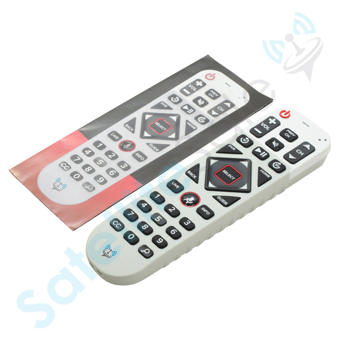 SatelliteSale Remote Control Replacement Dish Network 60.0 Voice RC Compatible with Hopper, Joey, Wally Receivers - Large Buttons Matte Gray ABS Plastic with Batteries Included