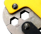 Outils de sertissage coaxiaux hexagonaux HCT pour préparation de câbles