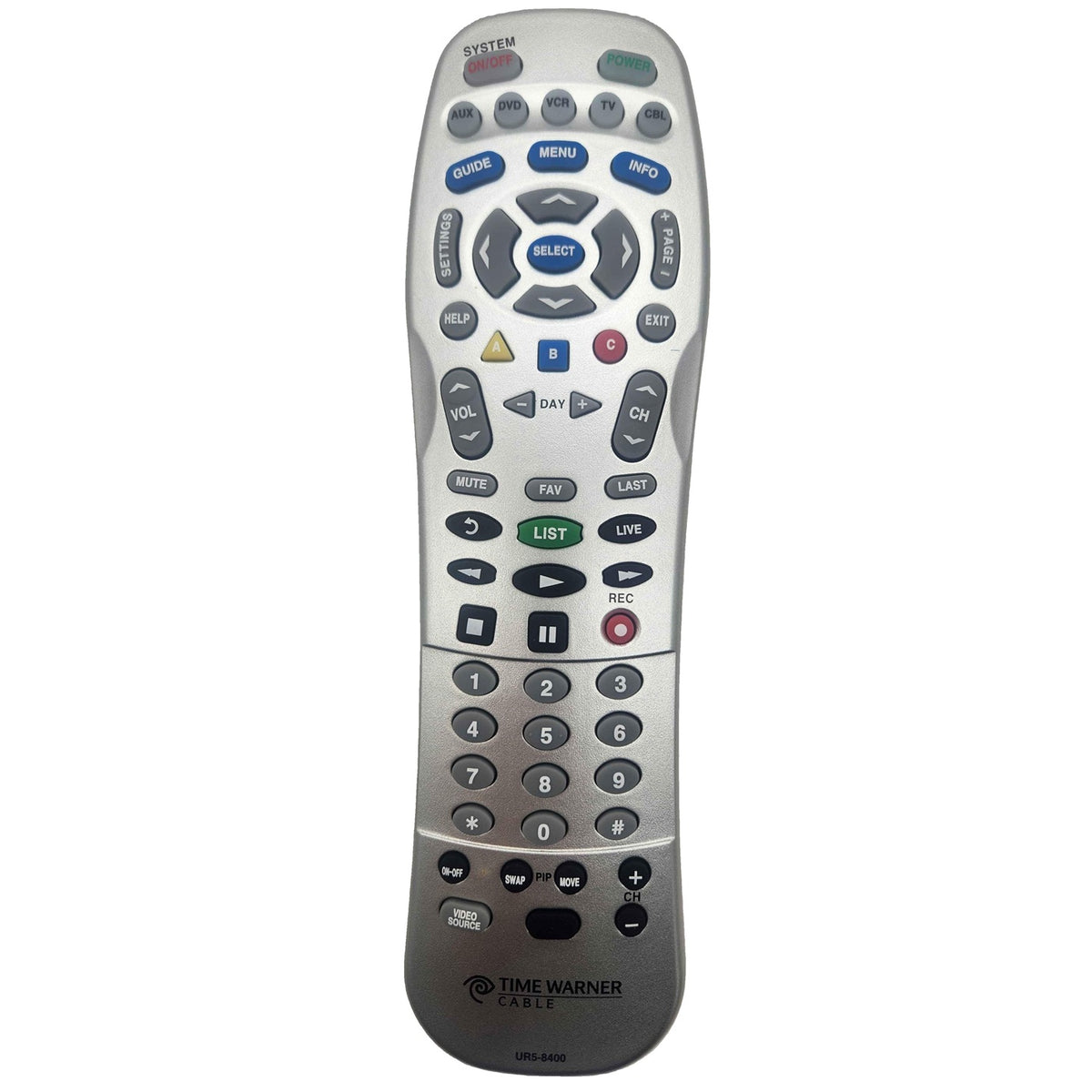Time Warner Cable Remote control UR5-8400 TV, DVD player, Blu-ray
