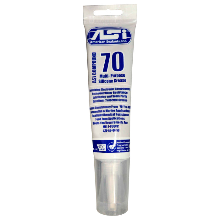 ASI Compound 70 MULTI-PURPOSE SILICONE GREASE White 2.8 Oz