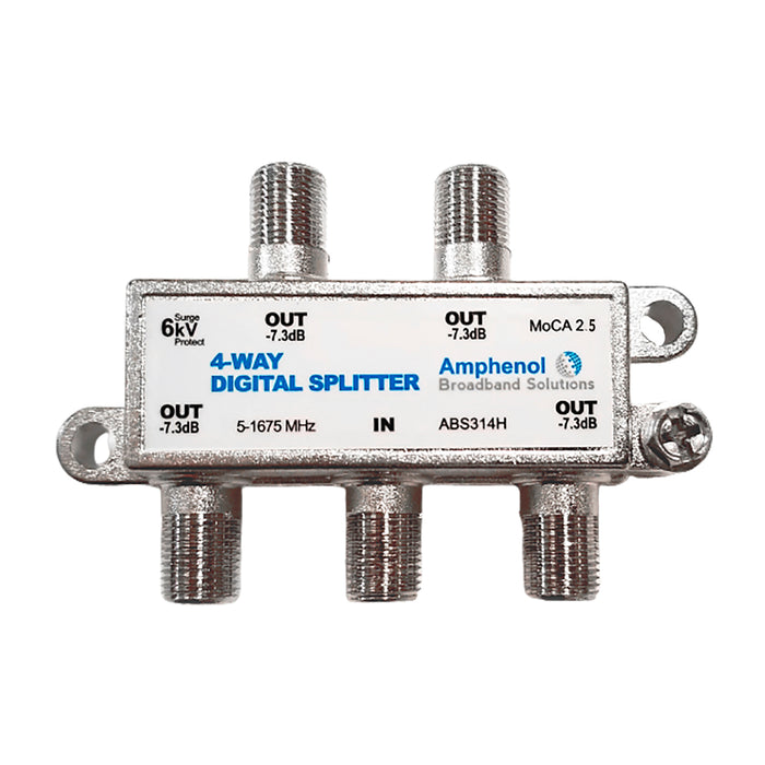 Amphenol Broadband MoCA 2.5 Digital Splitter ABS31xH Series