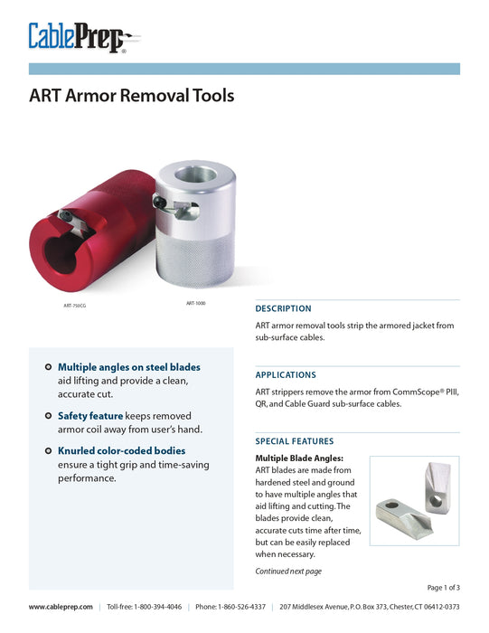 Cable Prep ART-500PIII Armor Removal Tool