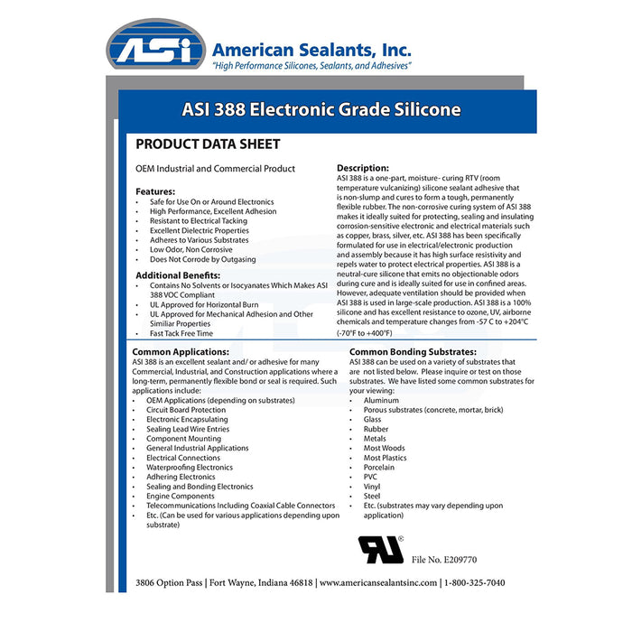 Silicone de qualité électronique ASI 388