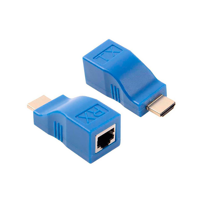 2 PCS 4K 1080P HDMI Extender to RJ45 Over Cat 5e/6 Network LAN Ethernet  Adapter