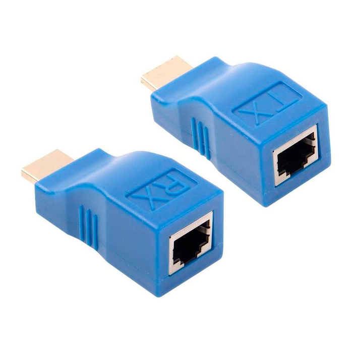 SatelliteSale HDMI Converter Over Ethernet RJ45 Cat 5e/6 Cable PVC Black Adapter 10.2Gbps 4K/30Hz