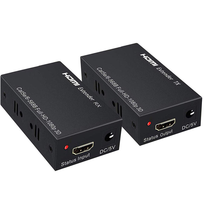 SatelliteSale HDMI Converter Over Ethernet RJ45 Cat 5e/6 Cable PVC Black Adapter 10.2Gbps 4K/30Hz
