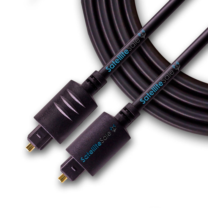SatelliteSale Digital Toslink SPDIF Audio Optical Fiber Cable Universal Wire PVC Black Cord