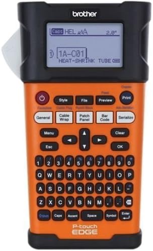Brother Mobile Solutions PT-E300 Herramienta de etiquetado industrial de mano, borde de 4,3 pulgadas x 8,2 pulgadas x 2,3 pulgadas