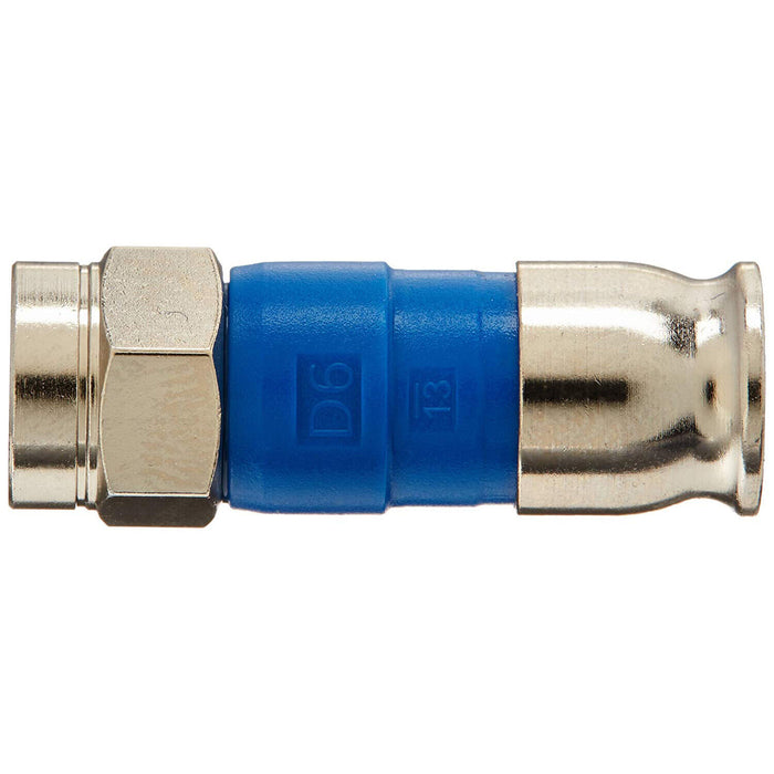 PPC Belden SNSD6 Azul RG6 Conectores coaxiales de compresión Snap-N-Seal, paquete de 1000