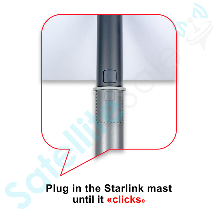 Starlink J-Pipe Mount Kit Compatible with V2 Rectangular Dish by SatelliteSale