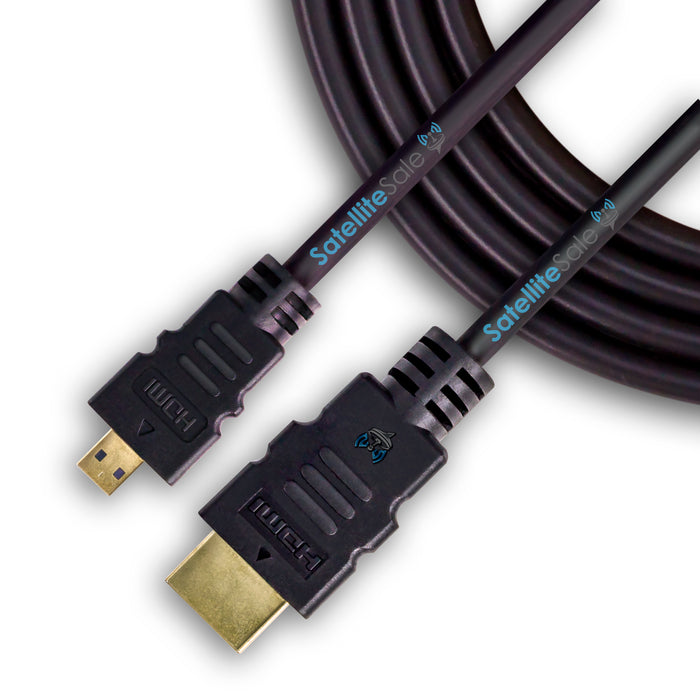 SatelliteSale – câble numérique 1.4 Micro HDMI vers HDMI, fil universel 4K/30Hz, 10.2Gbps, PVC 2160p, cordon noir 