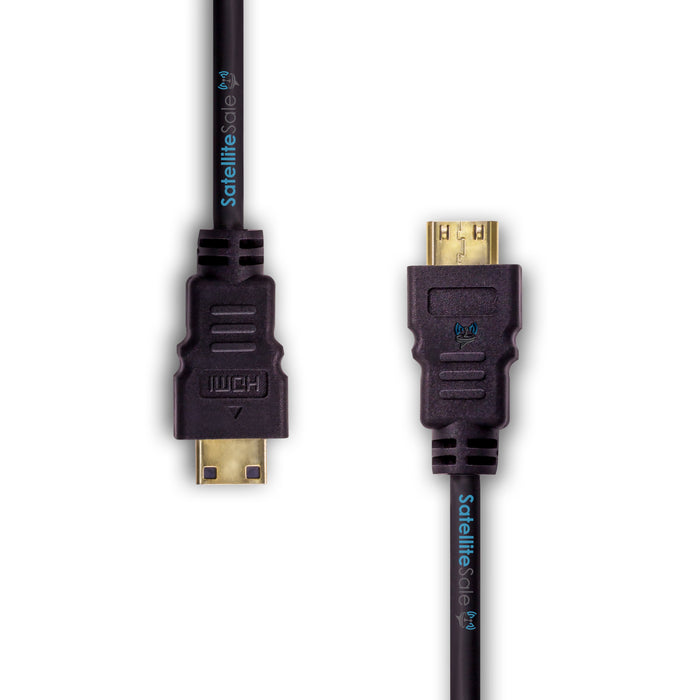 SatelliteSale Digital 1.4 Mini câble HDMI vers HDMI fil universel 4K/30Hz 10.2Gbps PVC 2160p cordon noir