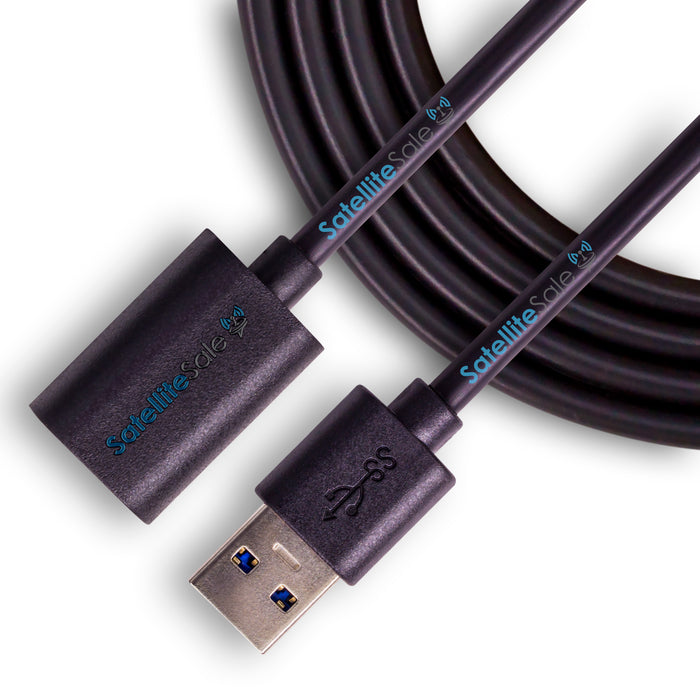 Cable de datos Digital USB 3,0 SatelliteSale, extensión macho A hembra tipo A, Cable Universal de supervelocidad de 5Gbps, Cable negro de PVC 