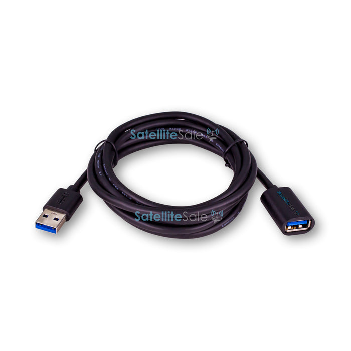 SatelliteSale Digital USB 3.0 Data Cable Extension Male to Female Type A SuperSpeed 5Gbps Universal Wire PVC Black Cord