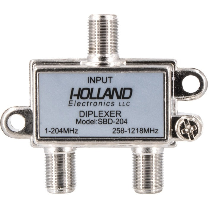 Holland Electronics SBD-204 Sub Band Diplexer, 204 MHz / 258 MHz, DOCSIS 3.1