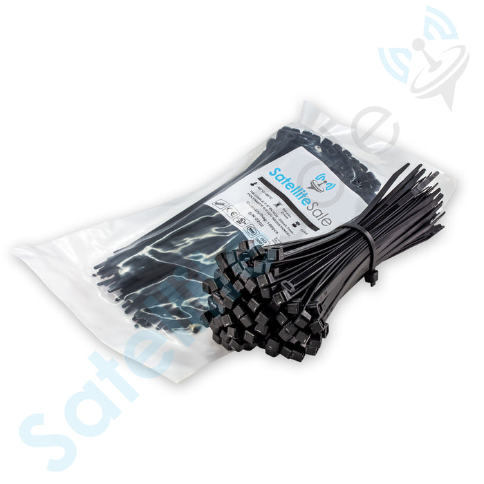 SatelliteSale Bridas para Cables Poliamida Negro 7,4", 200x4,7mm 1000uds