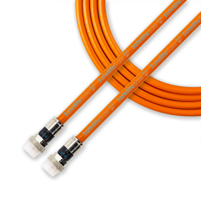 SatelliteSale Outdoor RG6 Coaxial 1800 Mhz Underground Burial Flooded Cable Universal Wire Polyethylene Orange Cord