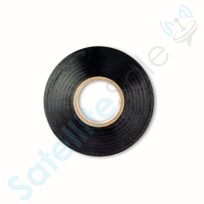 SatelliteSale Black PVC Insulation Tape .75in by 65ft, Pack of 10