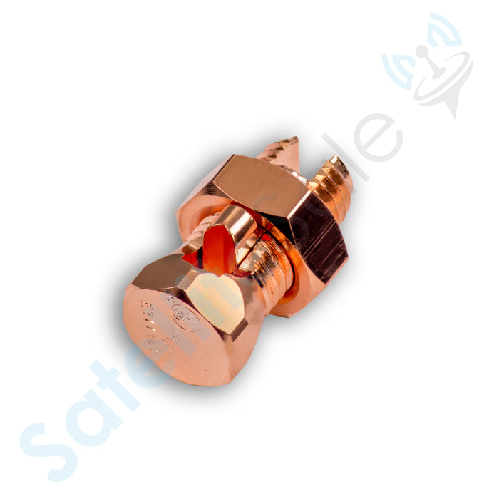 SatelliteSale UL-Listed High Conductivity Copper Coated Brass Grounding Split Bolt Connectors