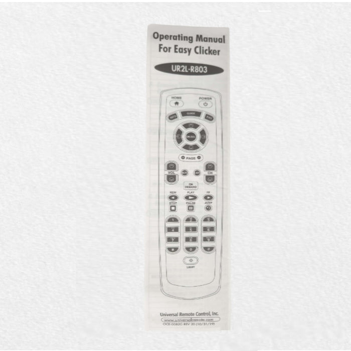 Spectrum Cable Box Universal Remote Control UR2L-R803 Easy CLICKER with Back Lighting