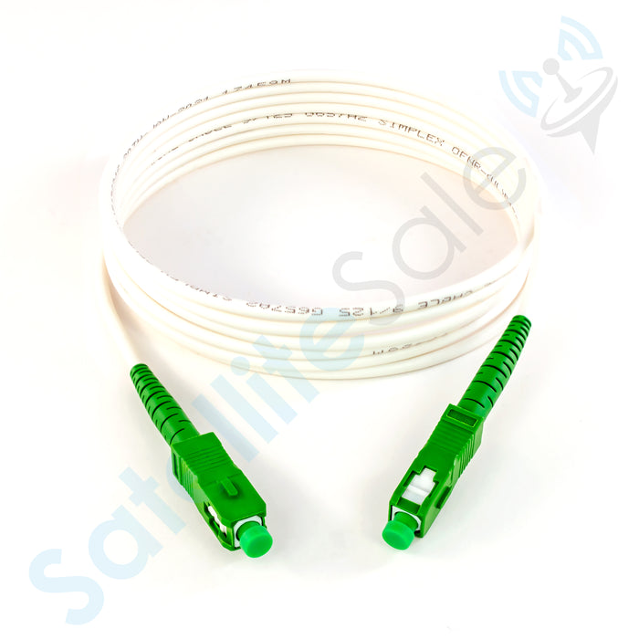 SatelliteSale câble de raccordement à Fiber optique numérique SCP/AC OFNR connecteur Simplex SC-Standard 2.9mm OD cordon blanc 6 pieds