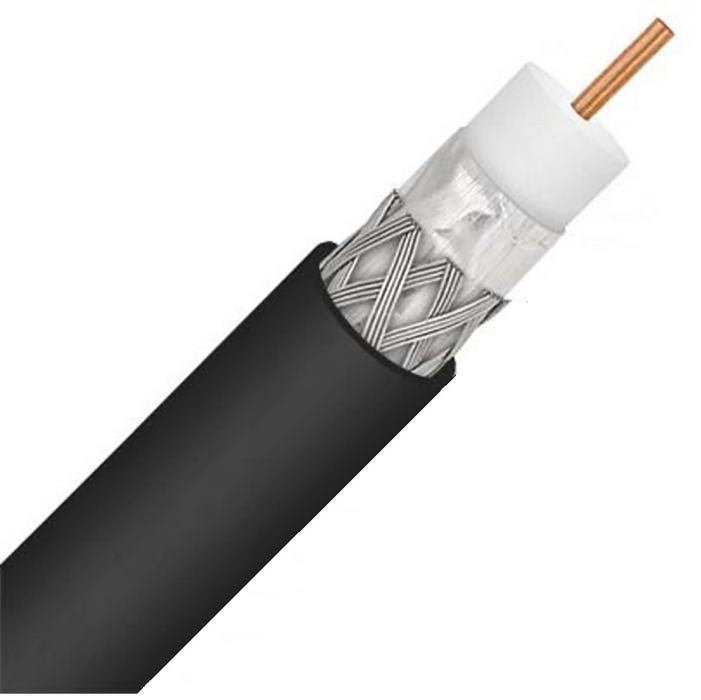 Perfect Vision RG6 Coax, Single Solid Copper, Black 1000FT EnviroReel Cable
