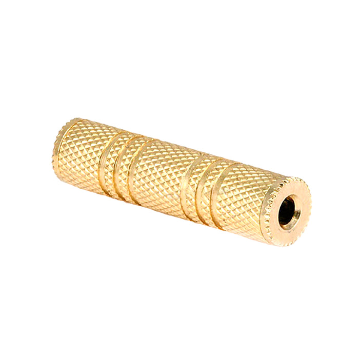 SatelliteSale Auxiliary 3.5mm Jack Stereo Female to Female Extension Gold Plated Coupler Aux