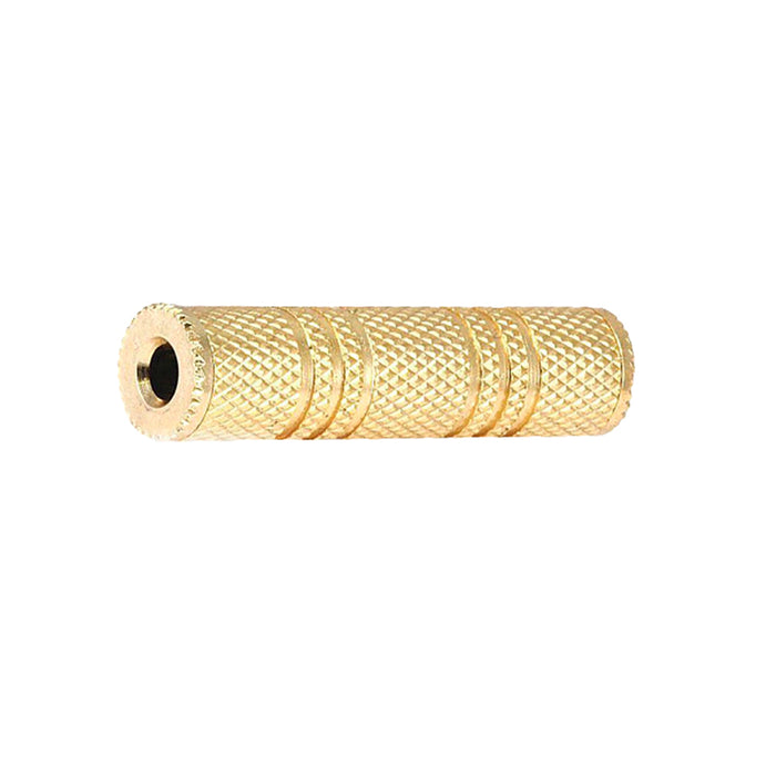 SatelliteSale Auxiliary 3.5mm Jack Stereo Female to Female Extension Gold Plated Coupler Aux