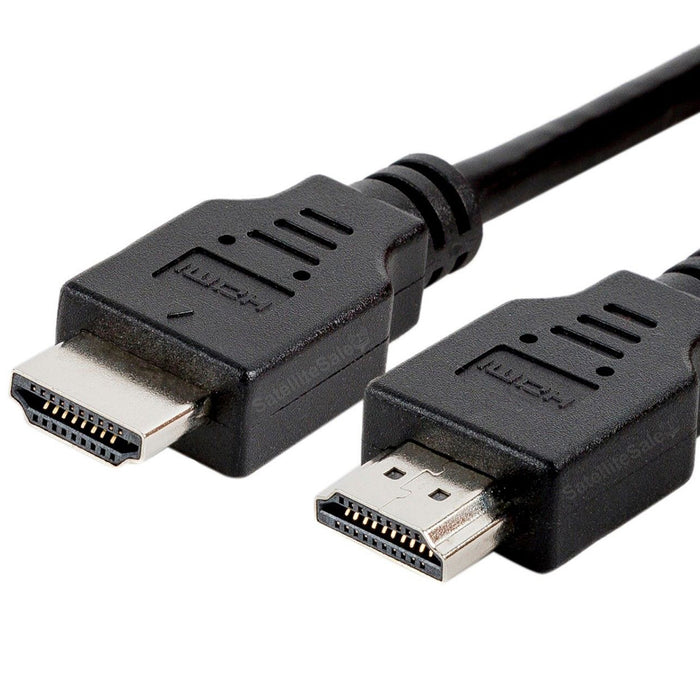 Pack de 2 câbles HDMI numériques 2.0 haute vitesse 4K/60Hz 18Gbps PVC 2160p cordon noir fil universel par SatelliteSale 6 pieds