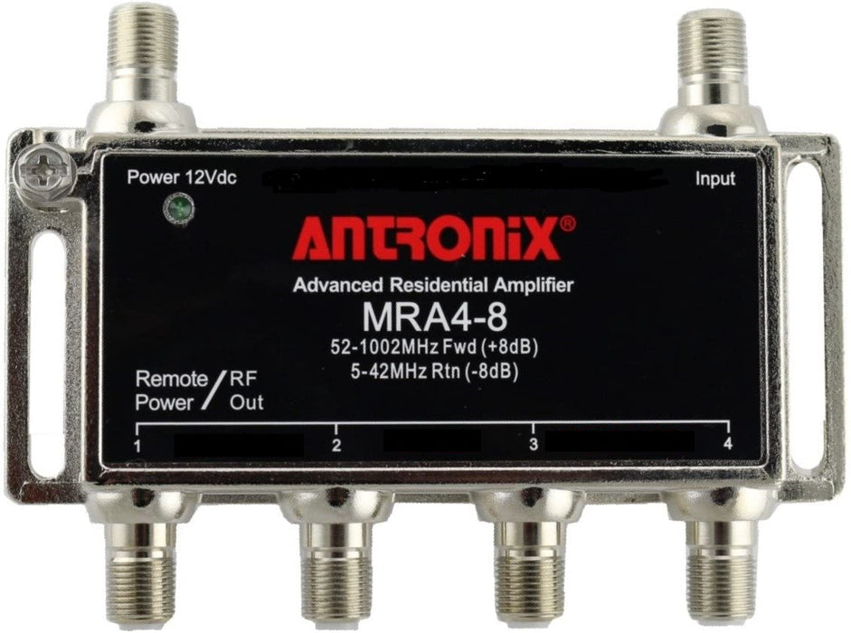 Antronix AMP MRA4-8/AC Broadband Cable TV Signal Booster With Power Supply