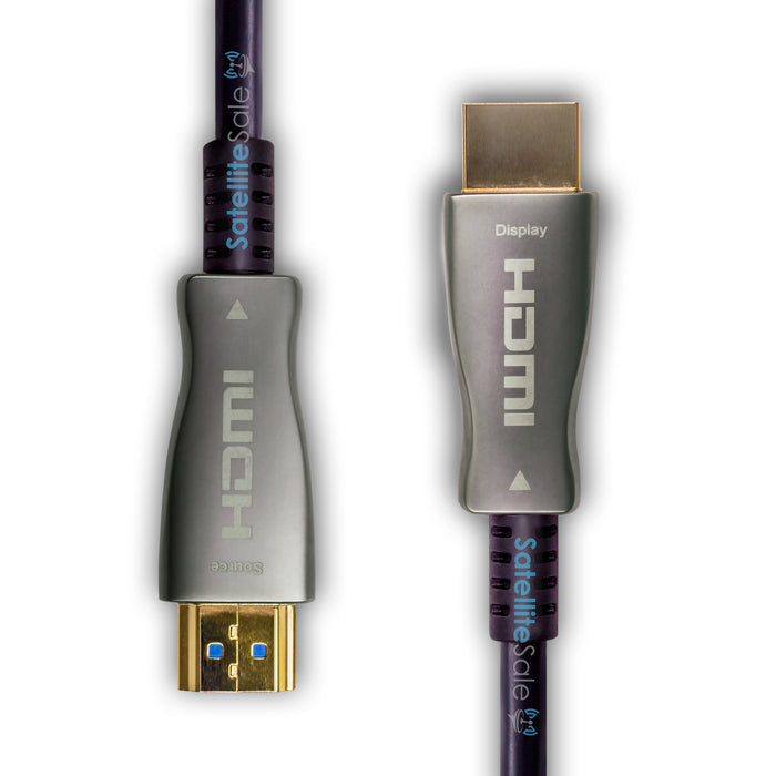 SatelliteSale Digital High-Speed HDMI 2.0 Fiber Optic Cable 4K/60Hz 18Gbps Black 2160p Universal Wire PVC Cord