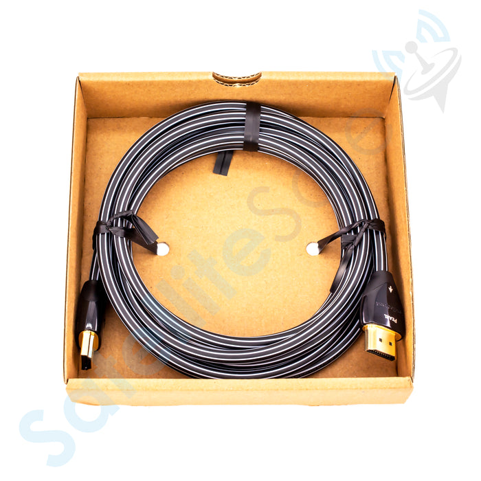 AudioQuest Pearl 8K Câble HDMI 2.0 universel 18Gbps PVC Cordon noir et blanc Fil de 8 pieds