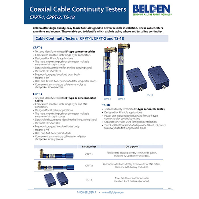 Comprobador de cables Belden CPPT-2