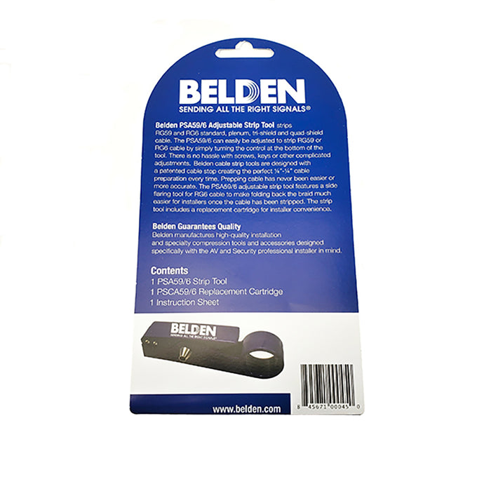 Herramienta para pelar cables coaxiales ajustable Belden PSA59/6