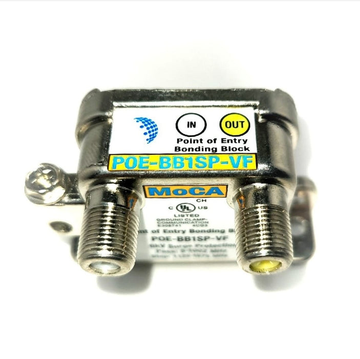 thumbnail image 2 of Extreme Broadband MoCA POE-BB1SP-VF Surge Protector – 6kV, Coaxial, Nickel Plated, USA Seller 2 of 5