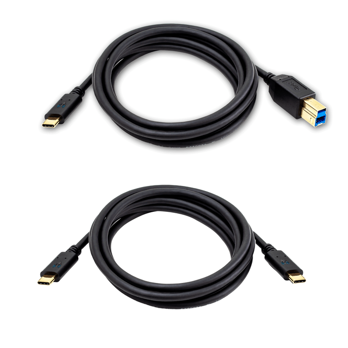 SatelliteSale Câble USB Type C vers Type C ou Type B Câble de données et d'alimentation mâle vers mâle Fil universel 6 pieds