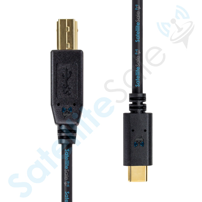 SatelliteSale USB Type C to Type C or Type B Cable Data and Power Male to Male Cord Universal Wire 6 feet