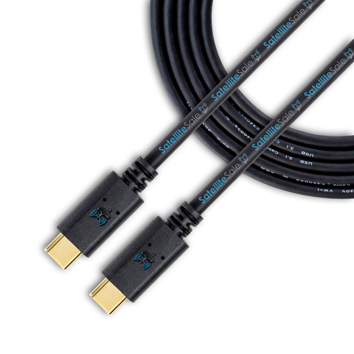 SatelliteSale Câble USB Type C vers Type C ou Type B Câble de données et d'alimentation mâle vers mâle Fil universel 6 pieds