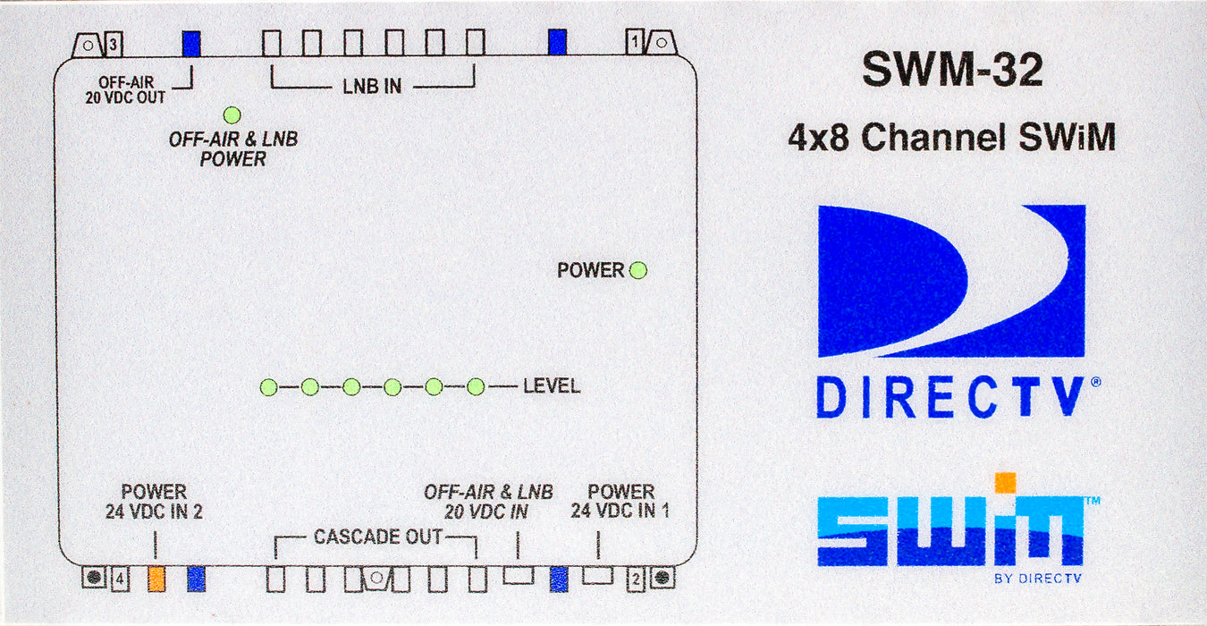 DIRECTV SWM32R1-09 Multiconmutador comercial de un solo cable SWM-32 de 32 canales