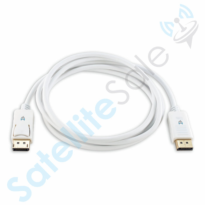25 Foot DisplayPort Cable, 3840 x 2160, Male/Male, with clips
