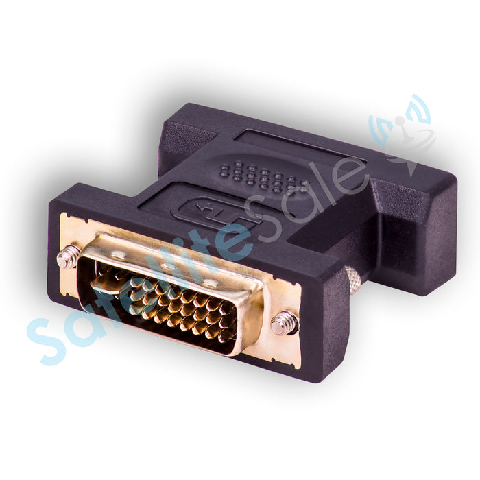 SatelliteSale Adaptador DVI Macho a Hembra VGA/HDMI 1080p Full HD PVC Convertidor Negro 