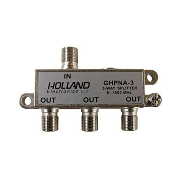 Holland Electronics Splitter IPTV RF Banda ancha de 3 vías certificado para aplicaciones