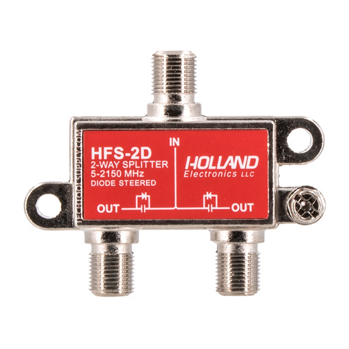 Holland Electronics Divisor dirigido por diodo de 2 vías HFS-2D Rendimiento de 5-2150 MHz